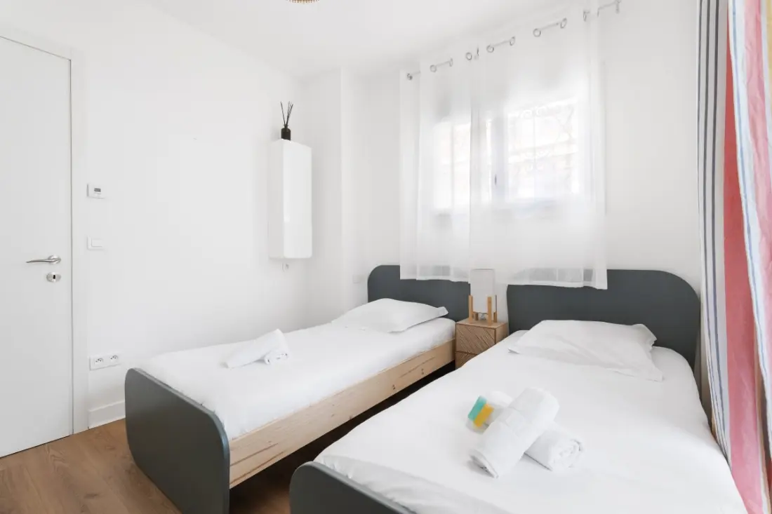 Appartement met tuin dichtbij het strand