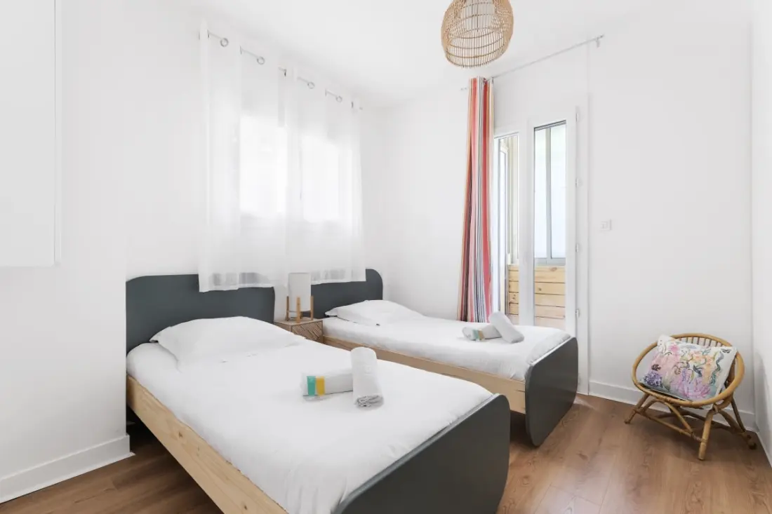 Appartement met tuin dichtbij het strand
