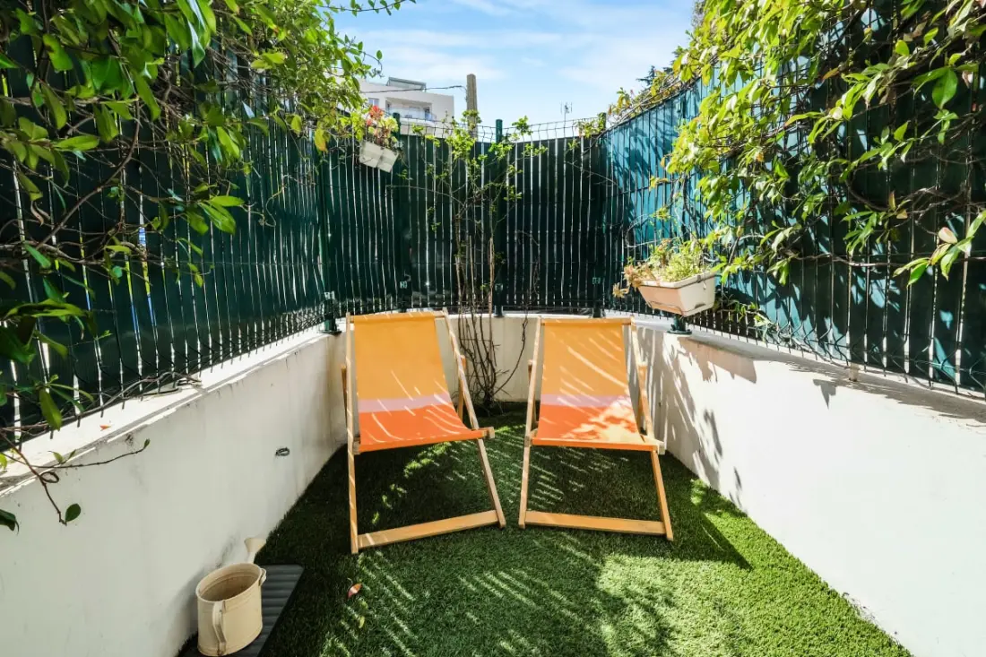 Appartement met tuin dichtbij het strand