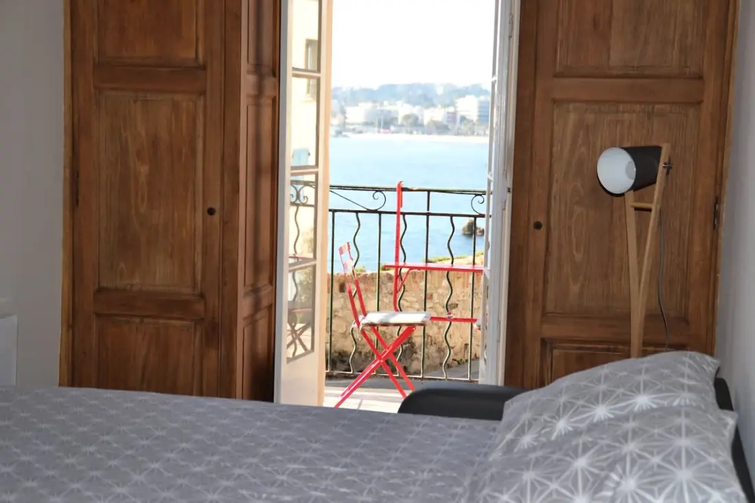 Uitzicht op zee en balkon - Studio Au Coeur du Vieille Antibes
