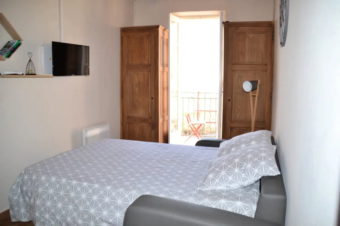 Uitzicht op zee en balkon - Studio Au Coeur du Vieille Antibes
