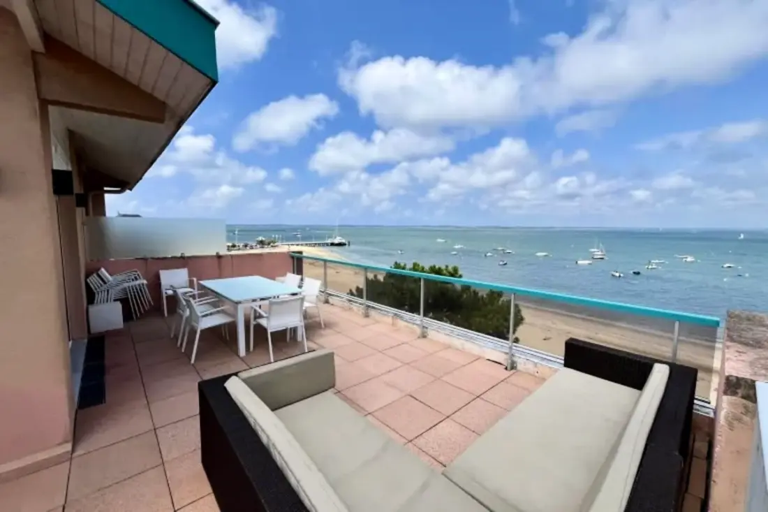 Eugénie - Terrace & Horizon Blue-duplex Tengeri kilátás Arcachonban