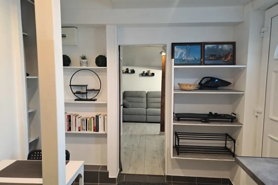 Chalet terasszal, medence és parkoló Audenge-ben