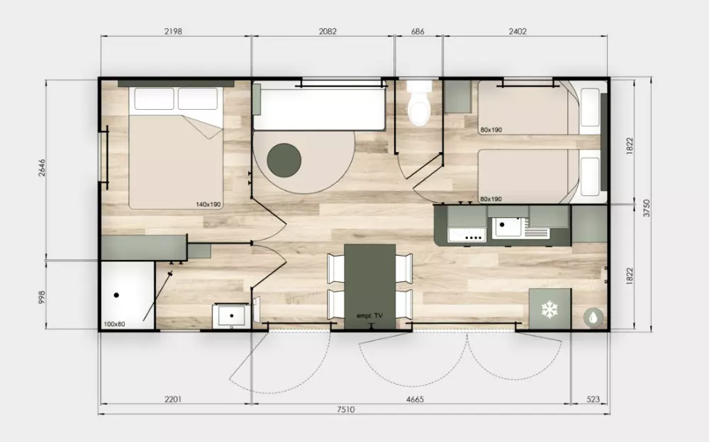 Auberoche campingplads 3 Stjerner★★★