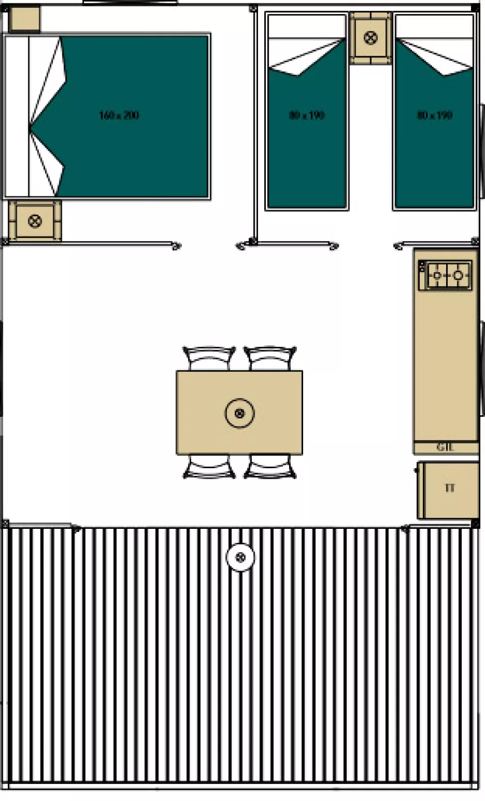 Auberoche campingplads 3 Stjerner★★★