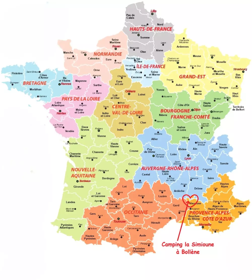 Campingplatz La Simioune Vaucluse und Drome Provencale 3 Sterne★★★