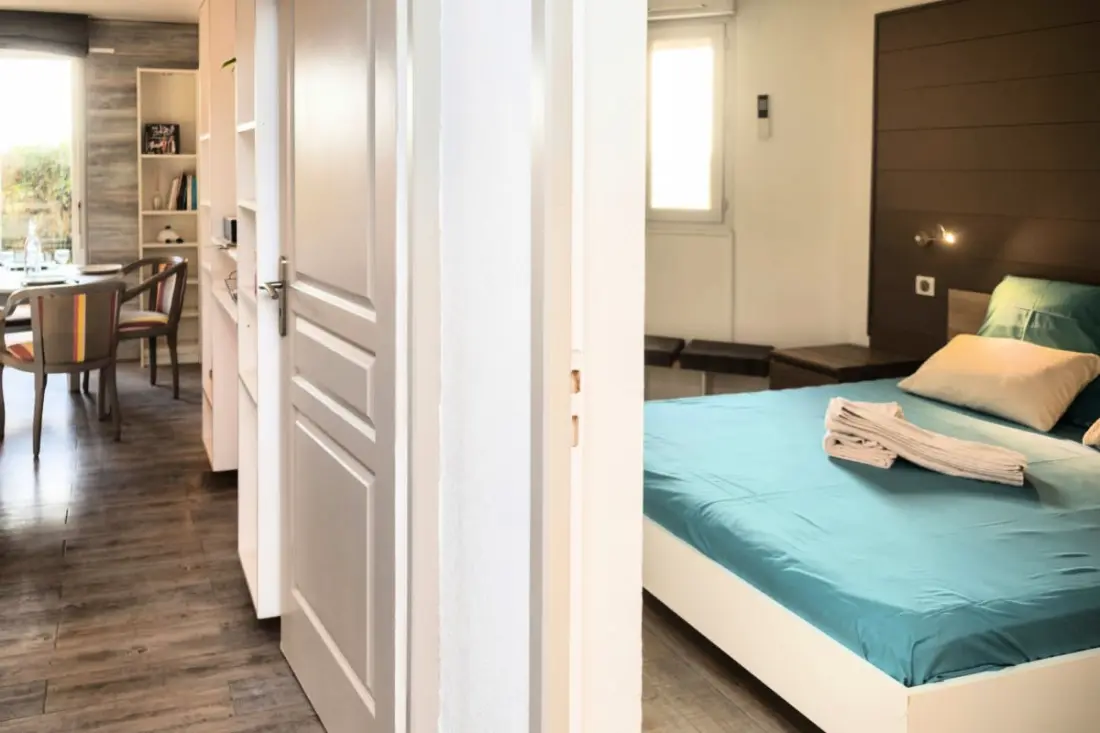 Apartman terasz és kilátás a pirenees