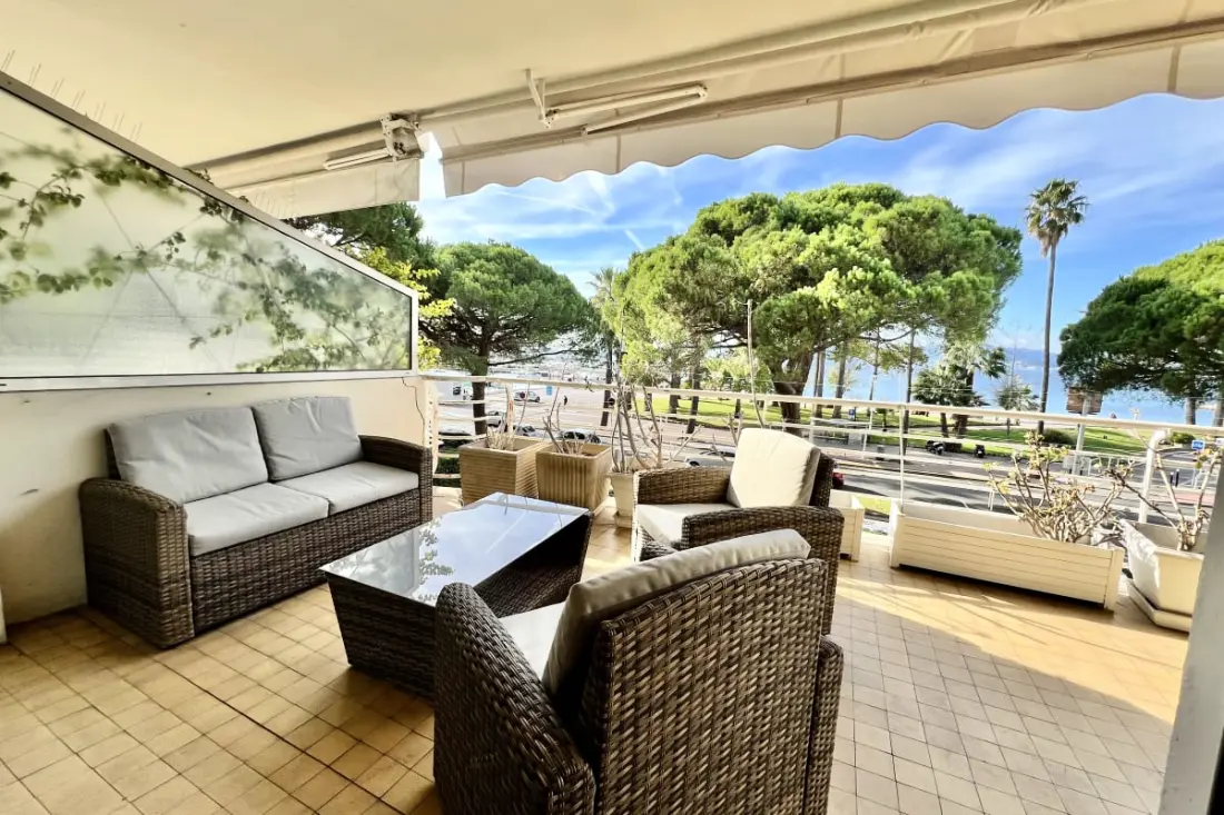 Apt Pointe Croisette, Nagy Terrace Face Beach