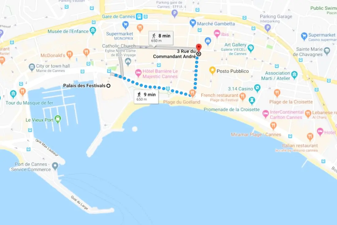 Gyönyörű T2 közel a Palais des Festivals