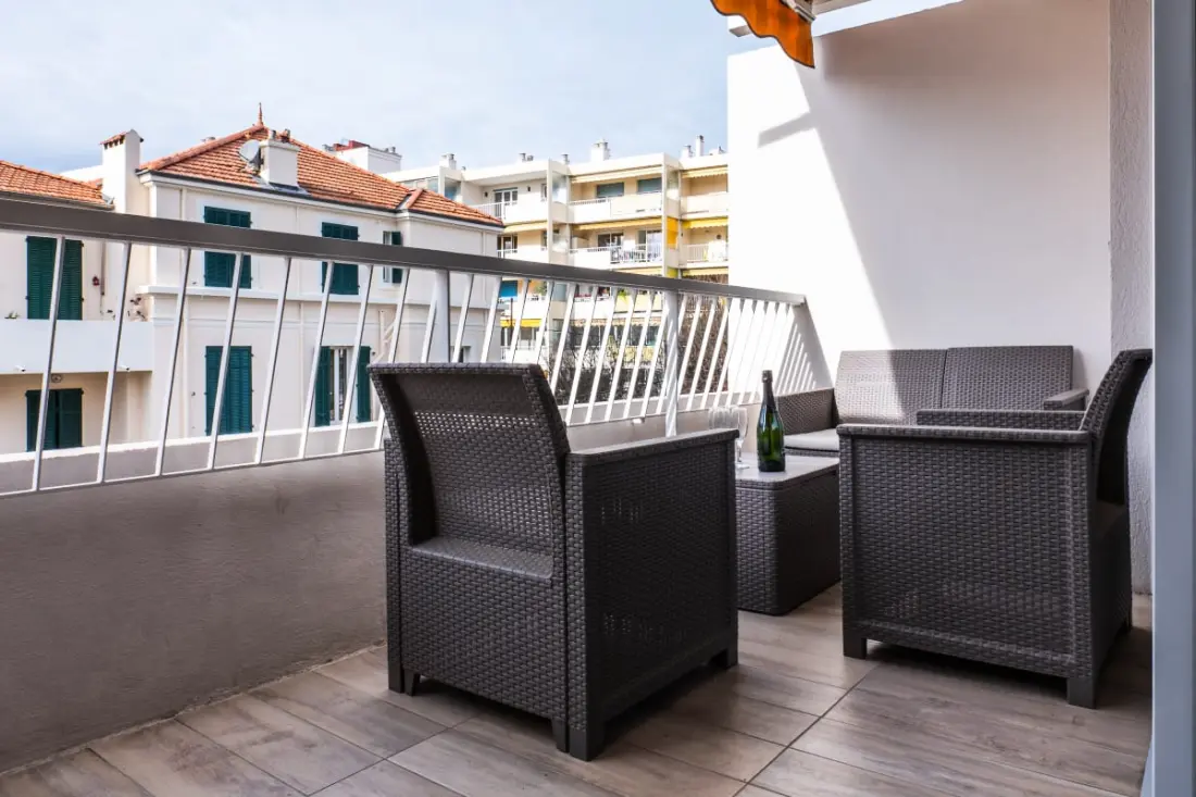 Residence 2 szoba terasz 8 perc Pied Du Centre Parking