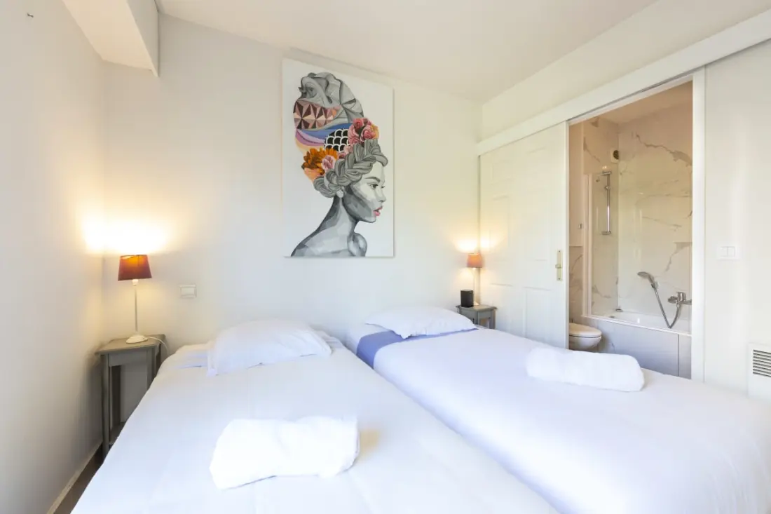Residence apartman 2 hálószobával / 2 fürdőszobával/kétágyas terasszal kerttel