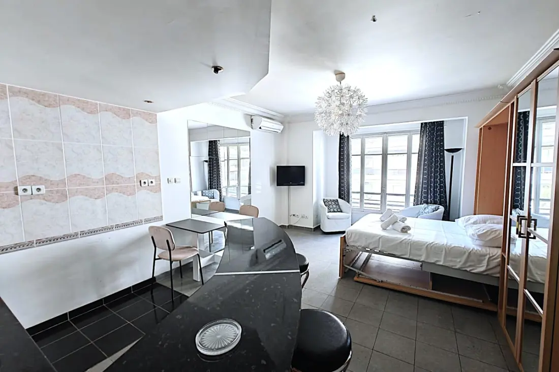 Residence Cannes közelében Croisette mindössze 90 méter De La Plage, légkondicionált Studio