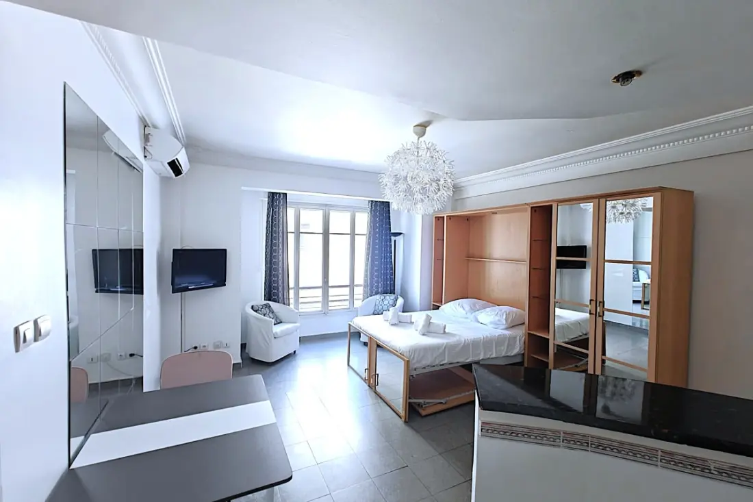 Residence Cannes közelében Croisette mindössze 90 méter De La Plage, légkondicionált Studio