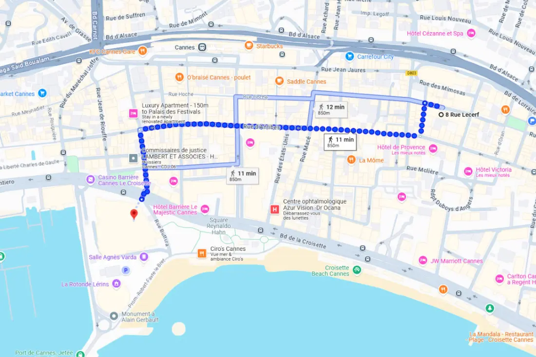 4 darab - Modern Luminous Croisette 1 Mn, Coeur De Cannes Olam tulajdonságok