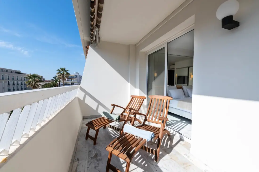 Residence Grand 2p felújított terasz szív Cannes