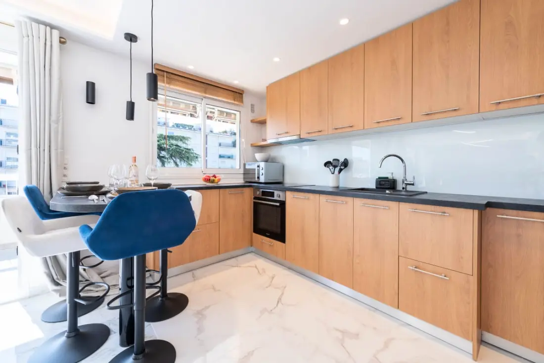 Residence Grand 2p felújított terasz szív Cannes