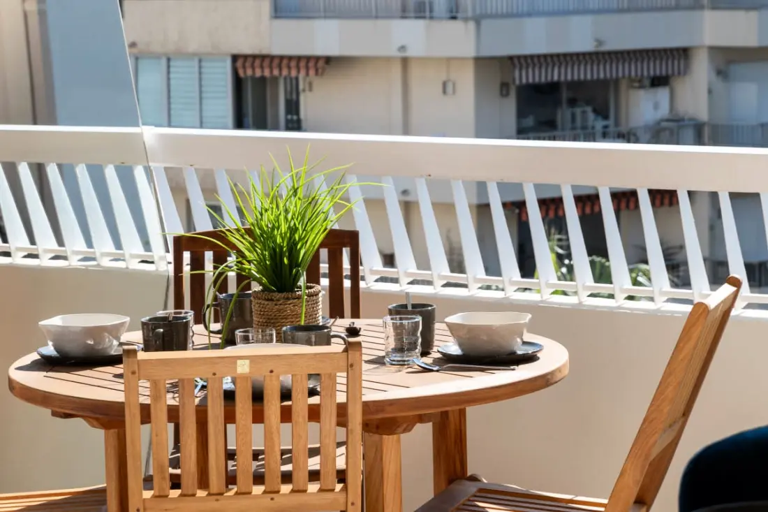 Residence Grand 2p felújított terasz szív Cannes