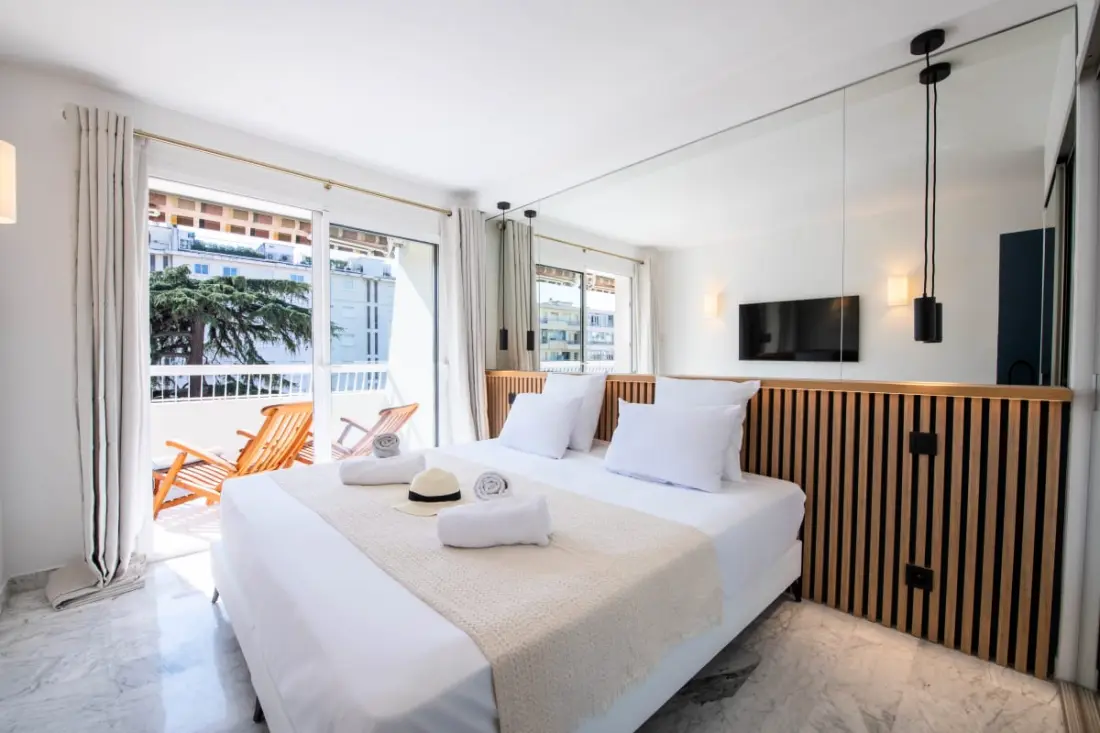 Residence Grand 2p felújított terasz szív Cannes