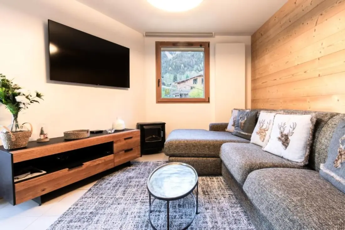 Modern Aux Houches appt - Balcony + Parkolás