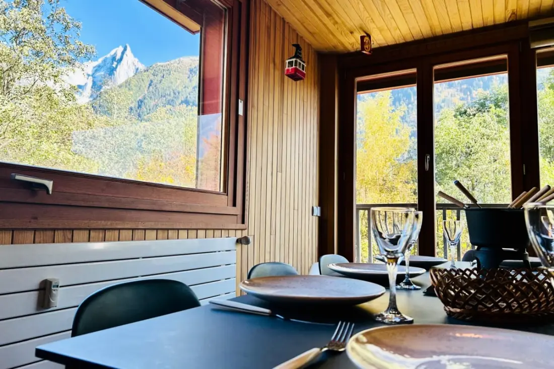 Kényelem, természet és látás Mont Blanc kivételes