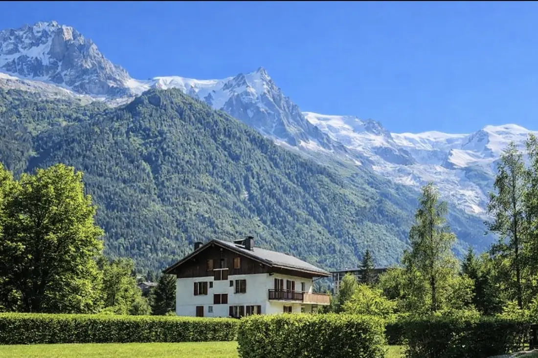 Kényelem, természet és látás Mont Blanc kivételes