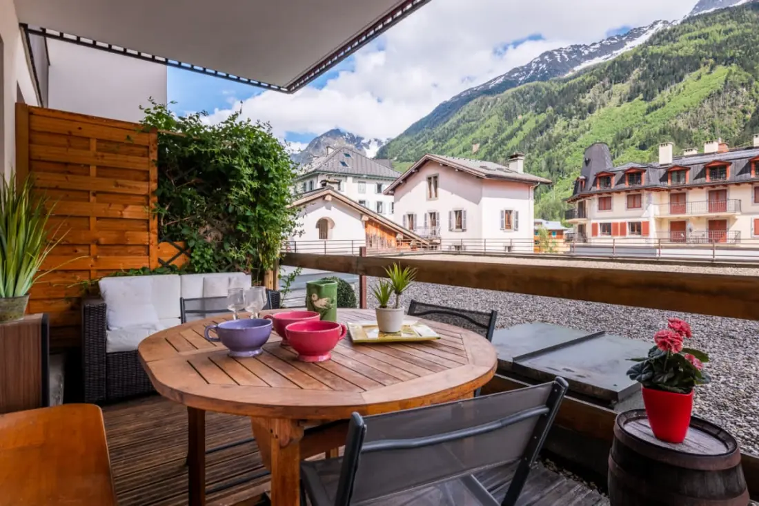 Rue Pi meglepetés Chamonix - Terrace Mont-blanc nézet