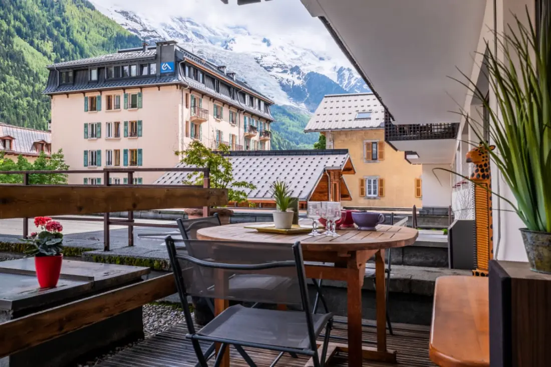 Rue Pi meglepetés Chamonix - Terrace Mont-blanc nézet