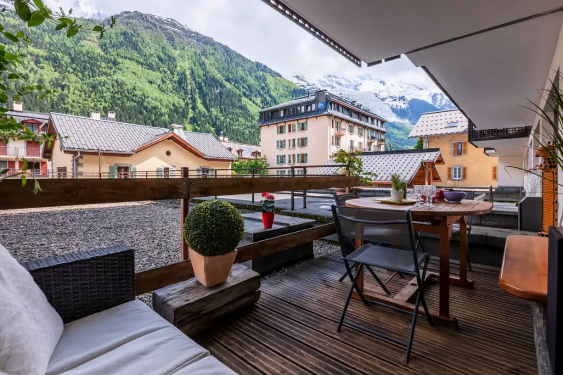 Rue Pi meglepetés Chamonix - Terrace Mont-blanc nézet