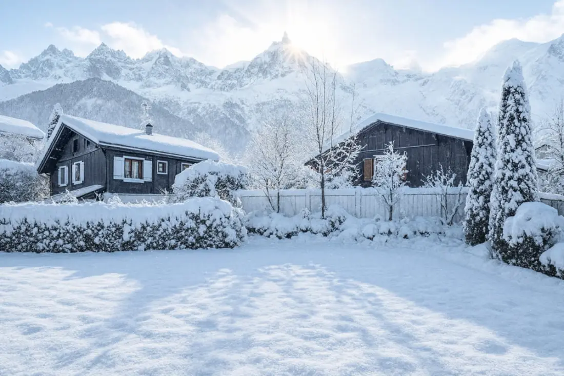 Családi Chalet terasz és kert Chamonixben