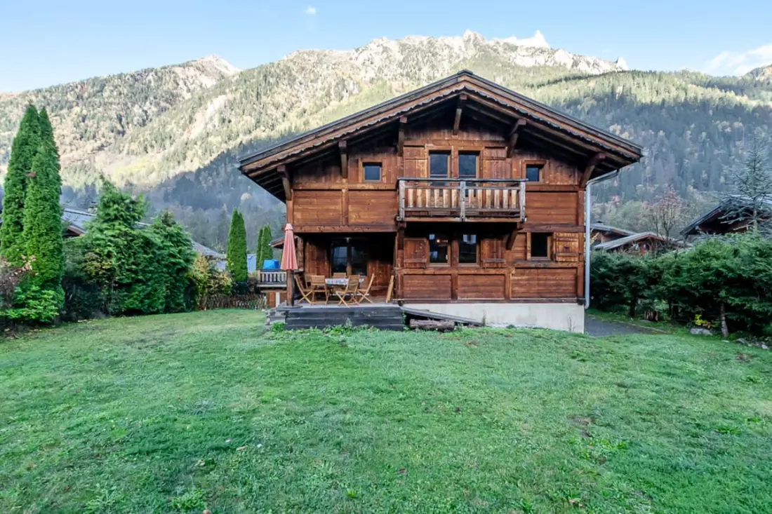 Családi Chalet terasz és kert Chamonixben