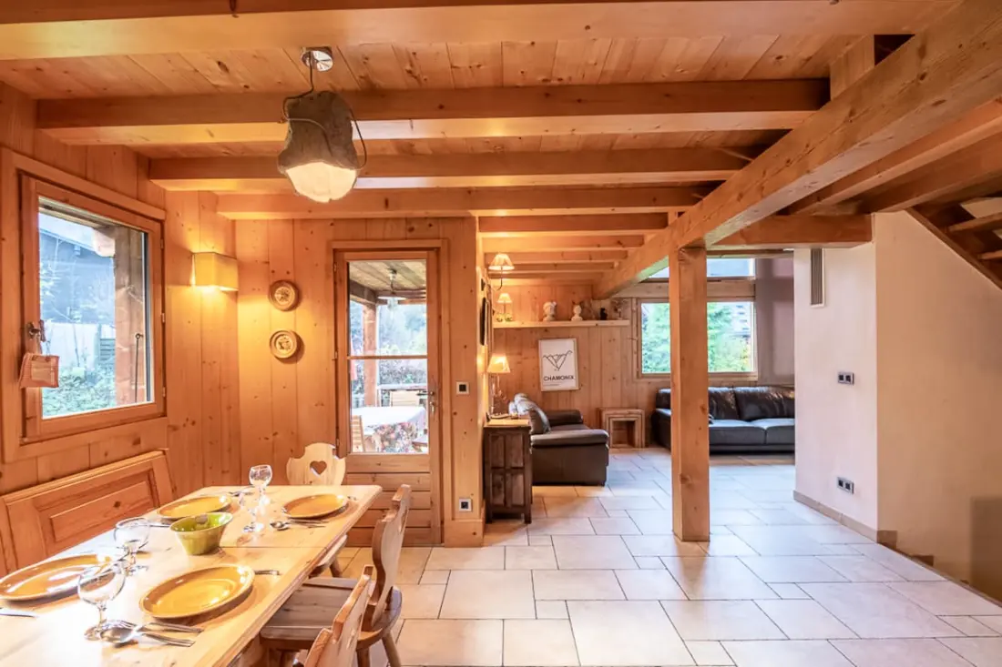 Családi Chalet terasz és kert Chamonixben