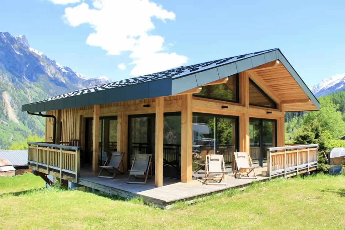 Modern faház Chamonix kerttel