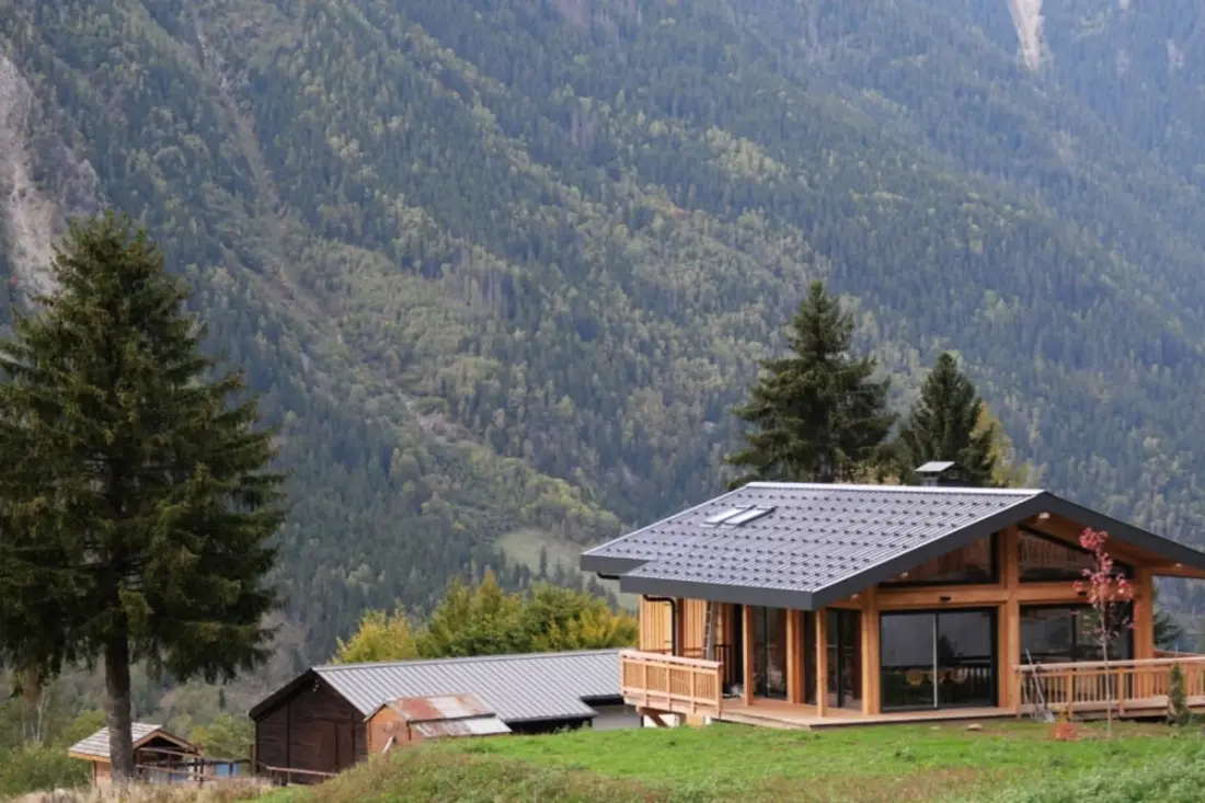 Modern faház Chamonix kerttel
