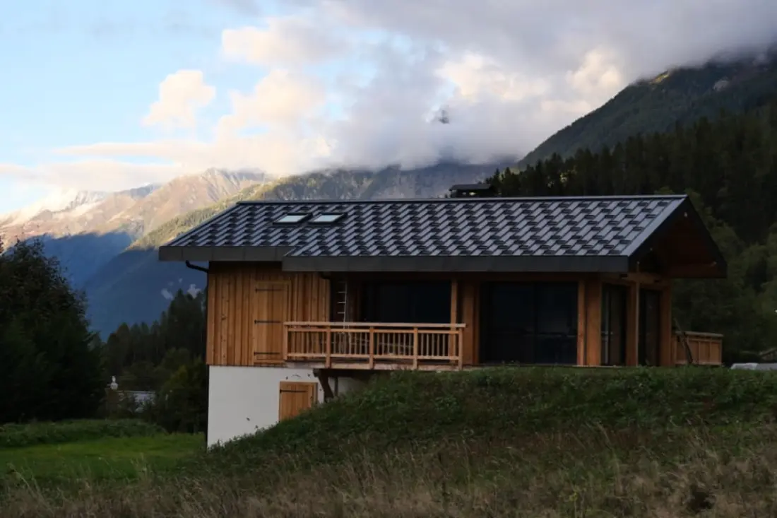 Modern faház Chamonix kerttel