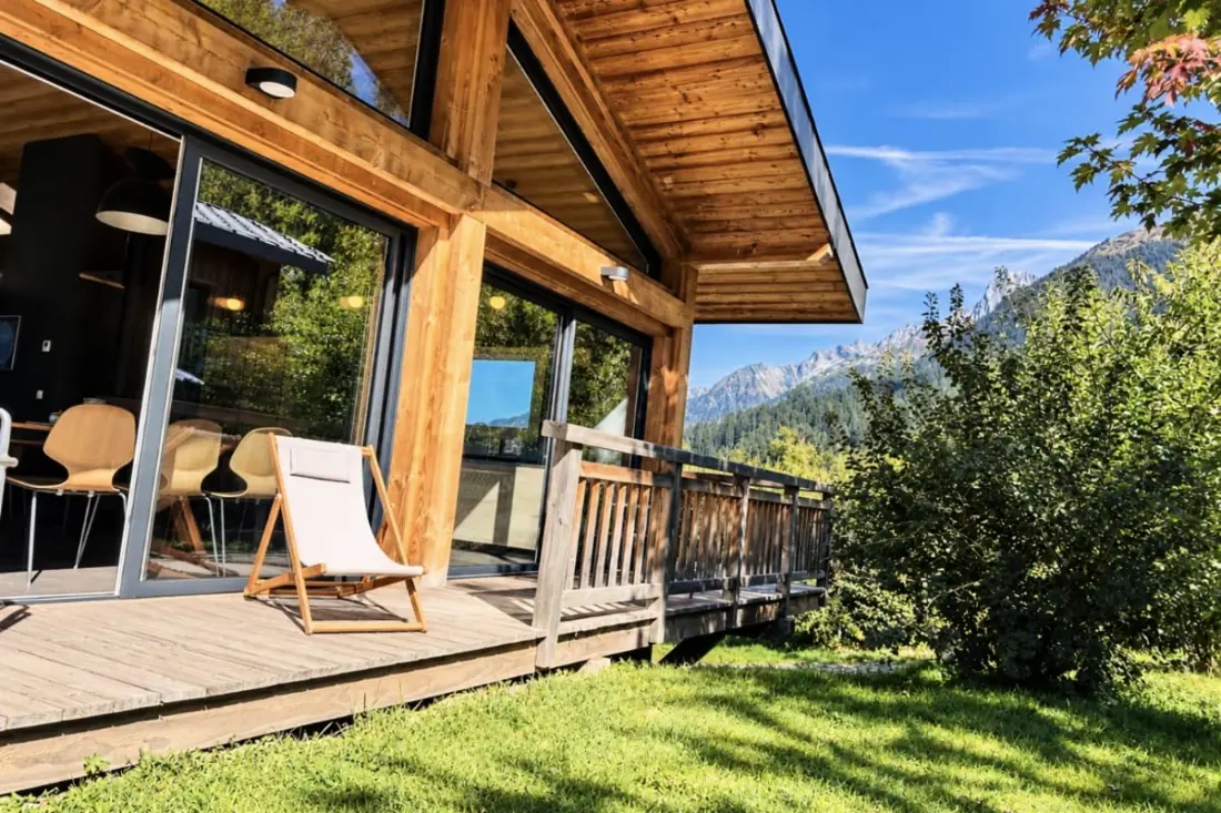 Modern faház Chamonix kerttel