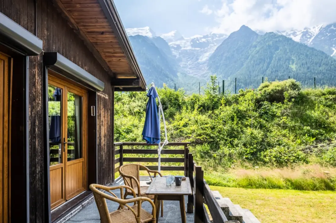 Rustic Chalet a kertben Chamonixben