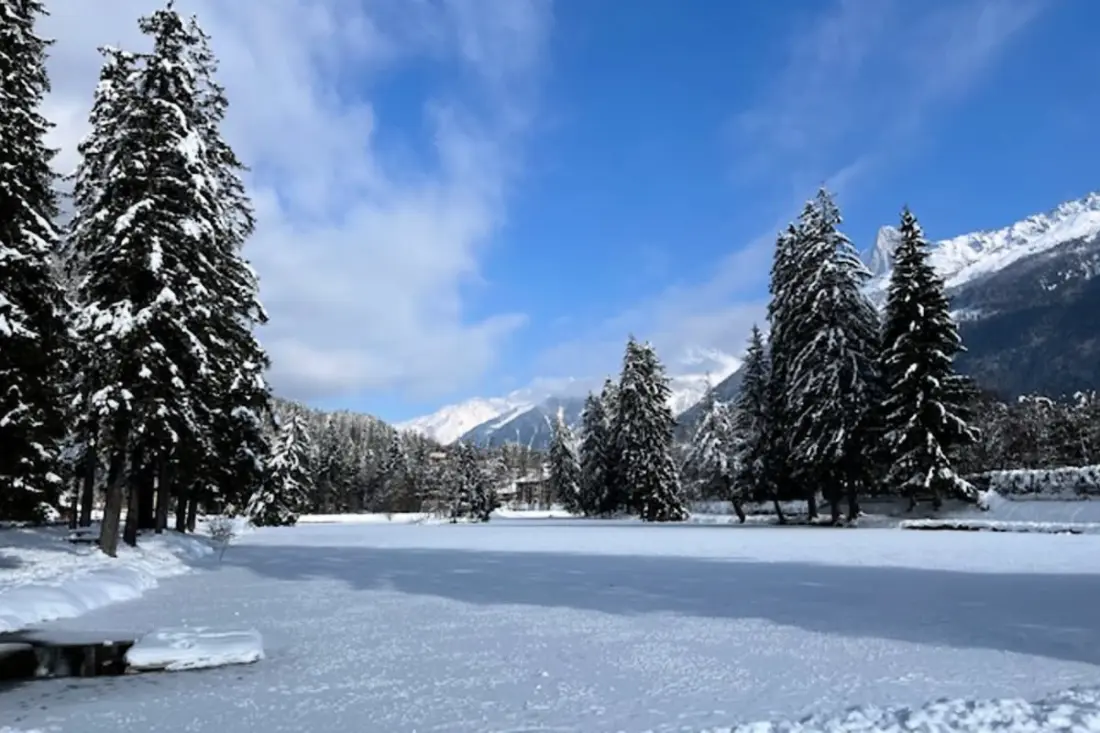 Szép apt parkolóval és Mont Blanc megtekintésével