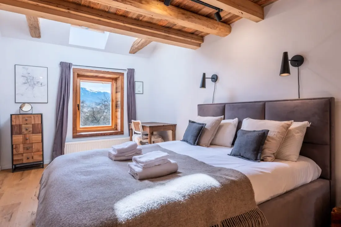 Loft kilátással a Mont Blanc-ra és a Bossons-gleccserre
