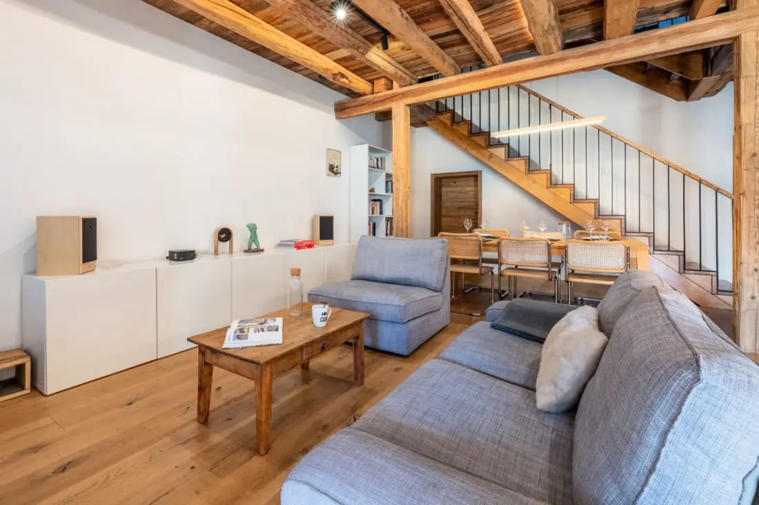 Loft kilátással a Mont Blanc-ra és a Bossons-gleccserre
