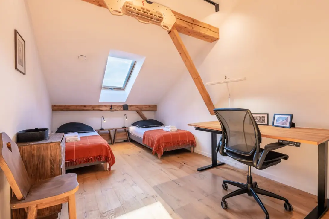 Loft kilátással a Mont Blanc-ra és a Bossons-gleccserre