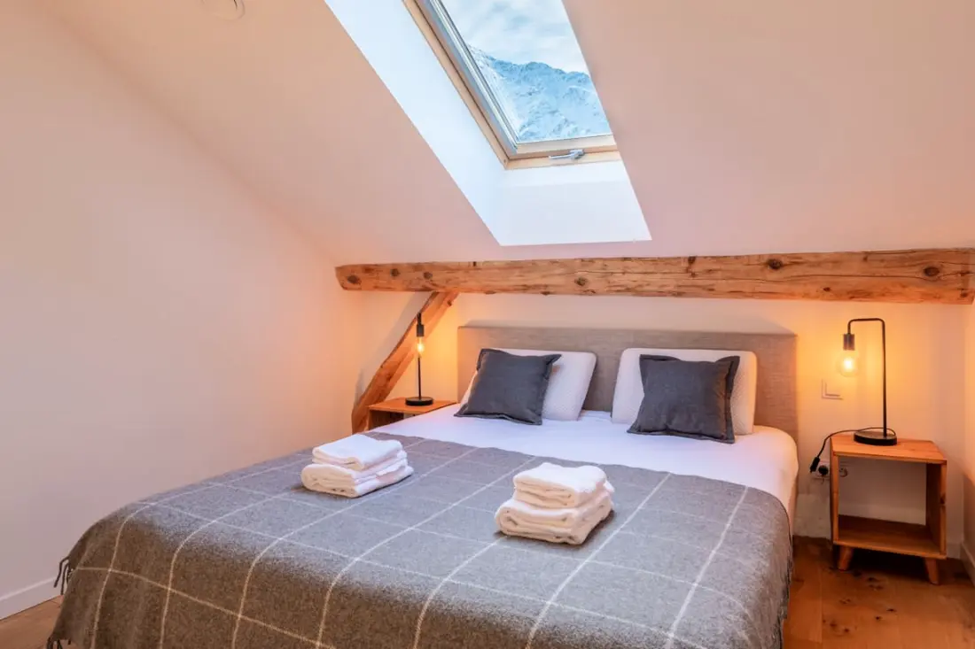 Loft kilátással a Mont Blanc-ra és a Bossons-gleccserre