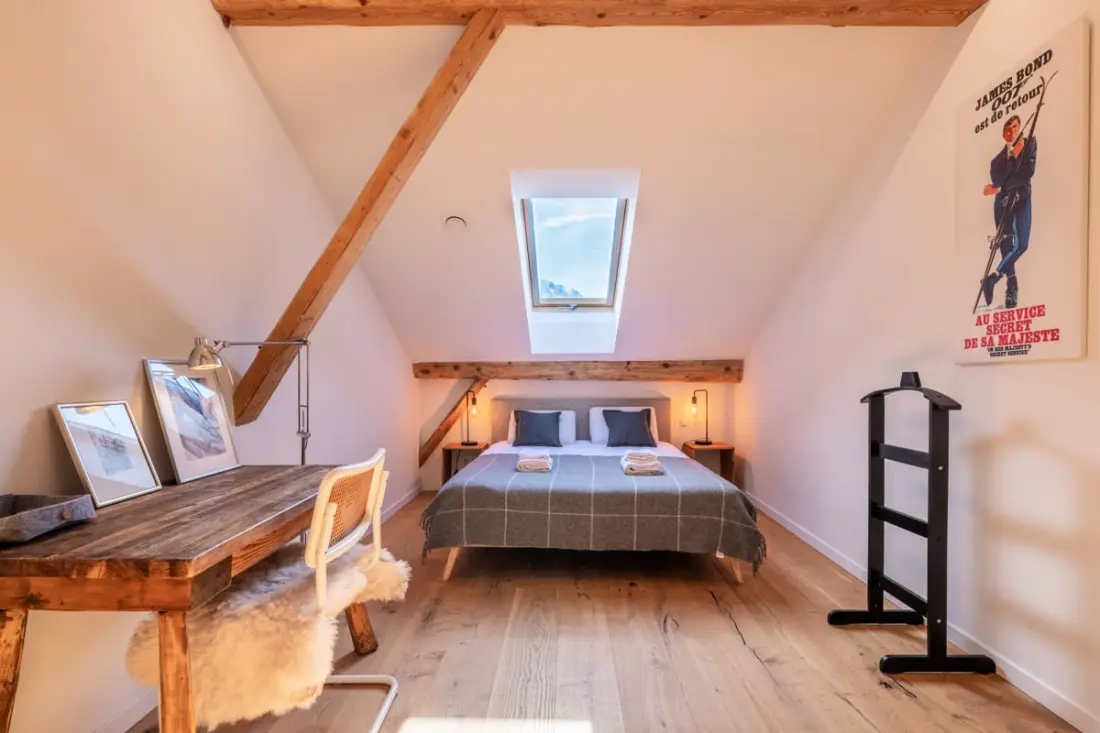 Loft kilátással a Mont Blanc-ra és a Bossons-gleccserre