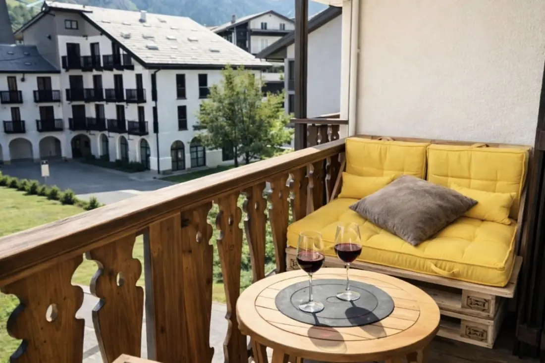 Középső apartman Le Mont Blanc kilátással
