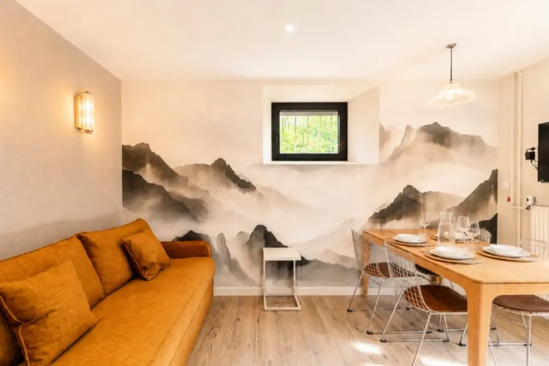 Studio with Full South Terrace és Mont-blanc View