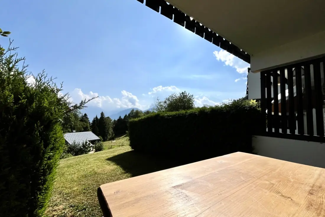 Studio View Mont-blanc, terrace és kert