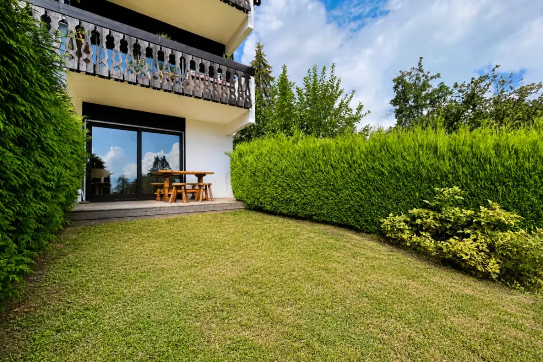 Studio View Mont-blanc, terrace és kert