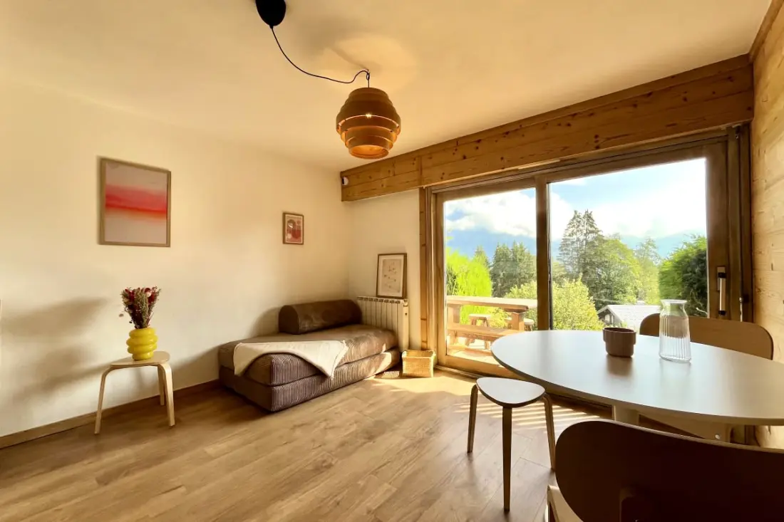 Studio View Mont-blanc, terrace és kert