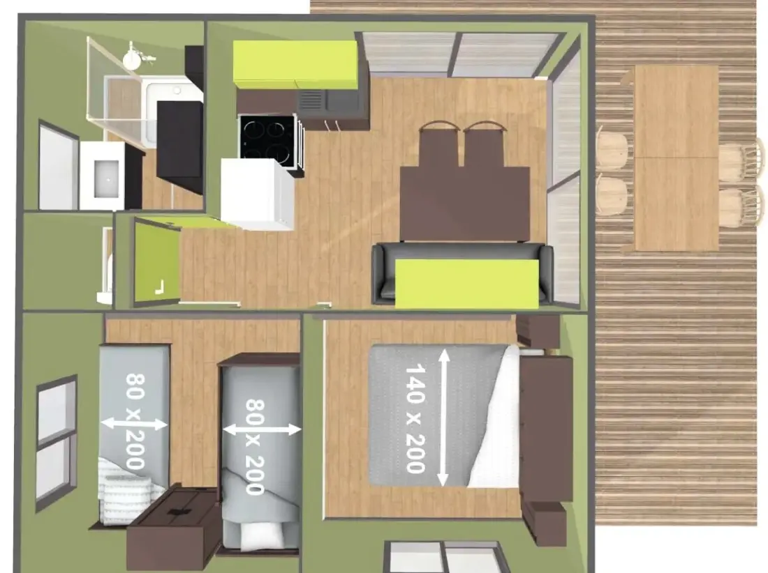Kemping Ushuaia Villages l'Oasis 3 Csillagok★★★