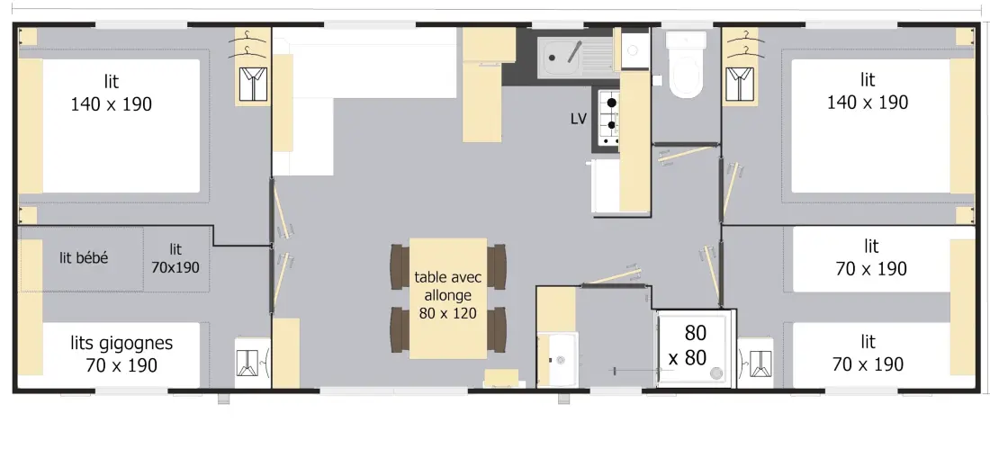 Mobil Home XXL - Les Pins Útvonalterv
