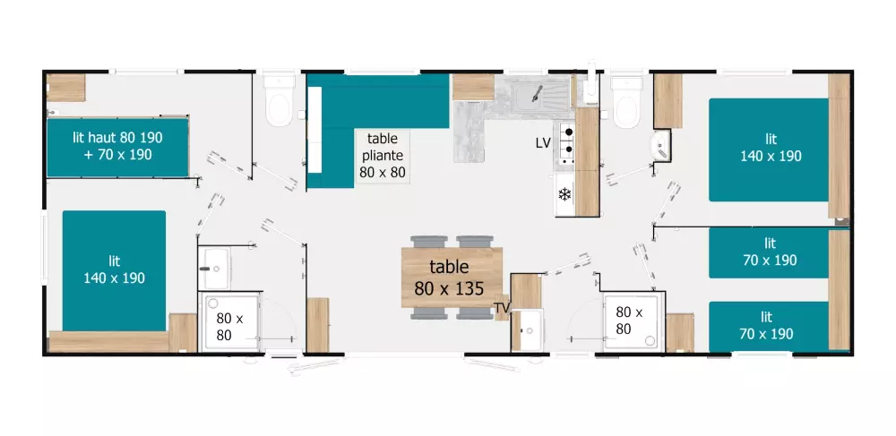 Mobil Home XXL - Les Pins 4 Gwiazdy★★★★
